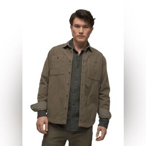 PRANA Slate Green Ridgecrest Long Sleeve Button-Down Shirt Men's Size L